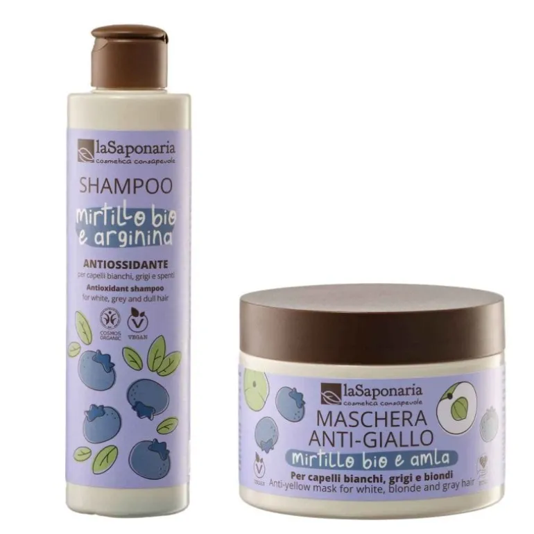 Kit anti-giallo per capelli bianchi, grigi o biondi