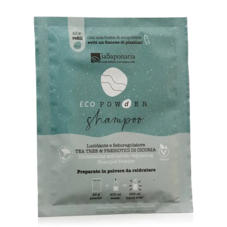 Shampoo in polvere lucidante e seboregolatore